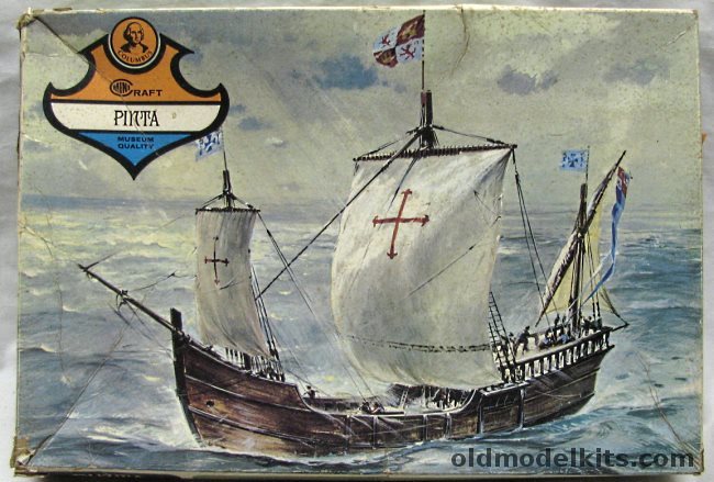 Minicraft 1/72 Pinta with Sails From Columbus' Voyage of Discovery - (ex-Heller), 102-400 plastic model kit